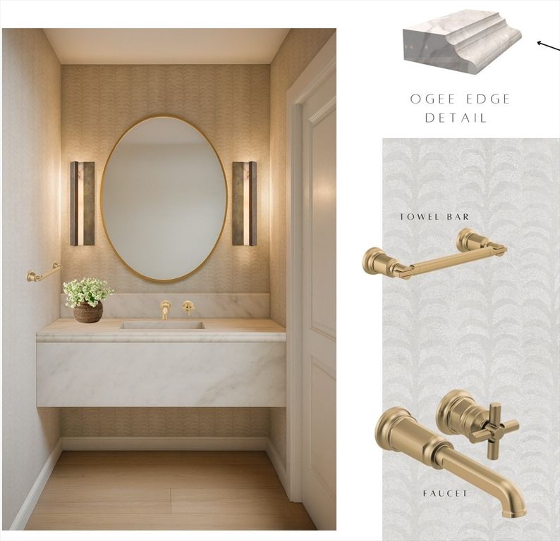 Bathroom, Interior, Wood Texture Flooring