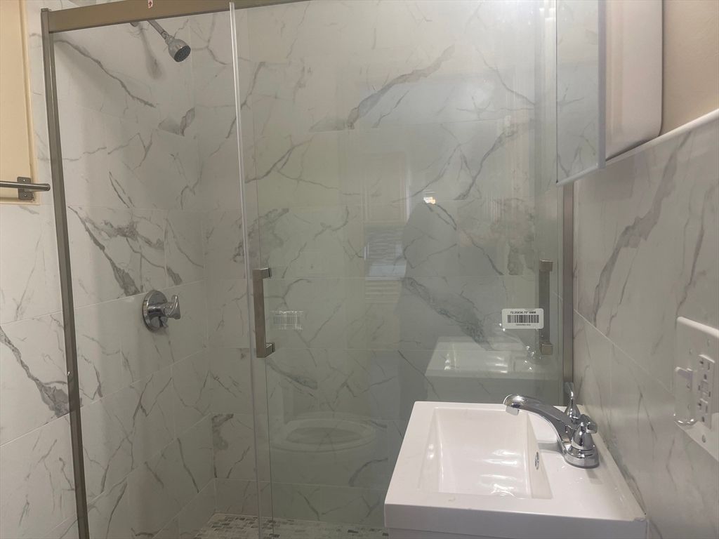 Bathroom, Glass Shower, Interior, Marble Walls