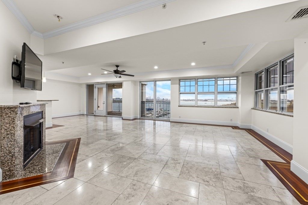 Empty room, Fireplace, Interior, Recessed Lighting
