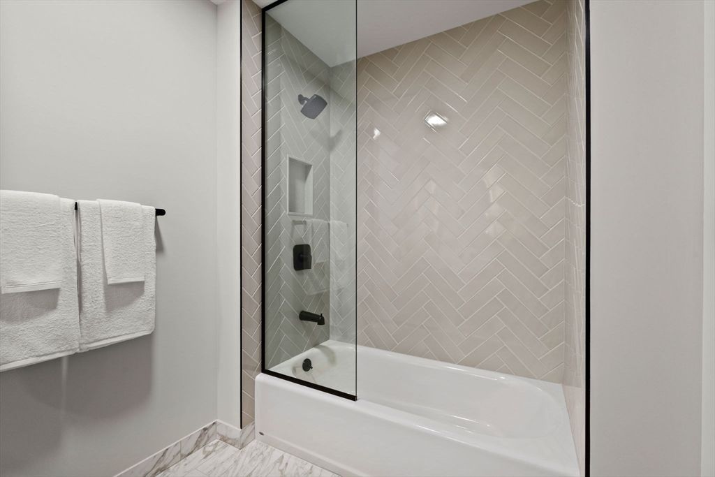 Bathroom, Glass Shower, Interior, Marble