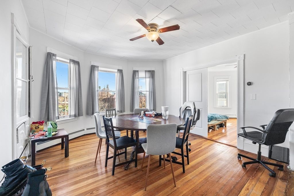 Dining room, Interior, Wood Texture Flooring