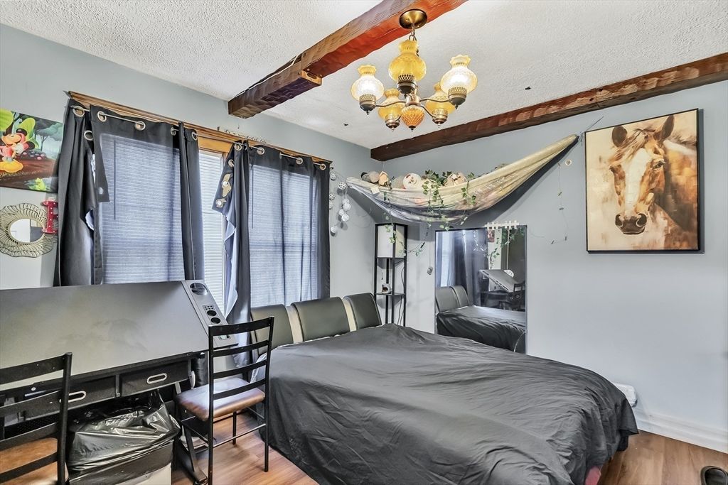 Bedroom, Chandelier, Dining room, Interior, Wood Texture Flooring