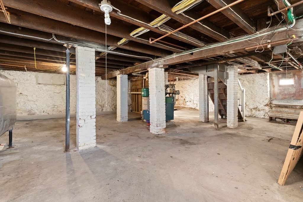 Interior, Stone Walls, Wooden Beams