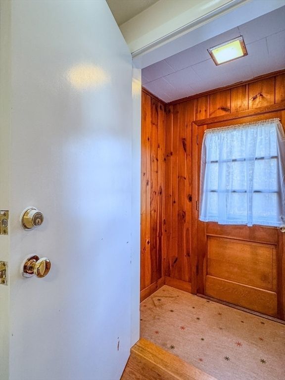 Empty room, Interior, Recessed Lighting, Wood Texture Flooring, Wooden Walls