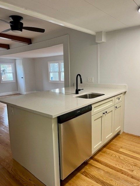 Interior, Kitchen, Wood Texture Flooring