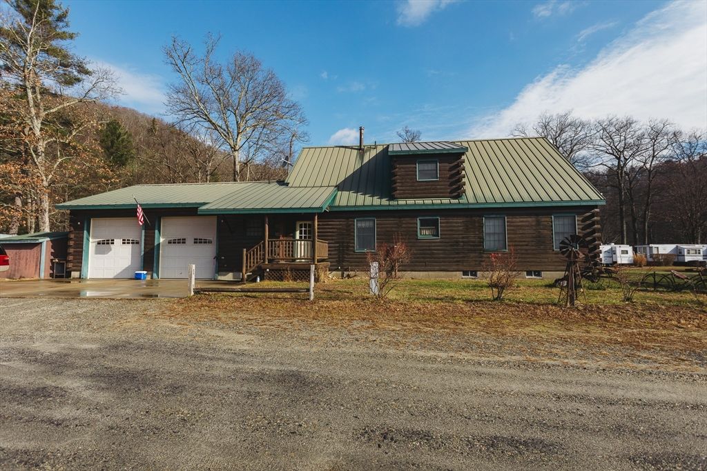 Attached, Backyard, Exterior, Facade, Log Home
