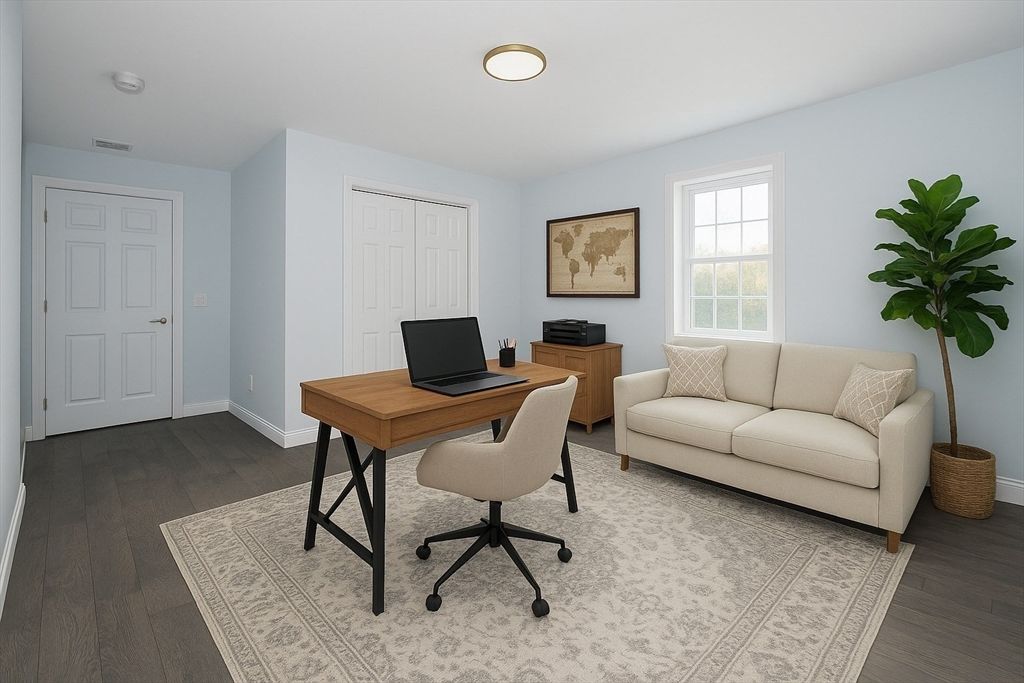 Home Office, Interior, Wood Texture Flooring