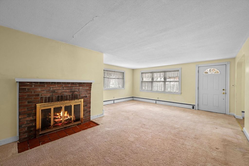 Empty room, Fireplace, Interior