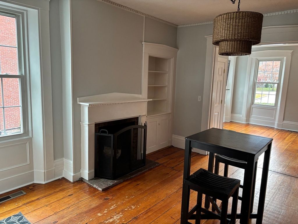 Fireplace, Interior, Wood Texture Flooring