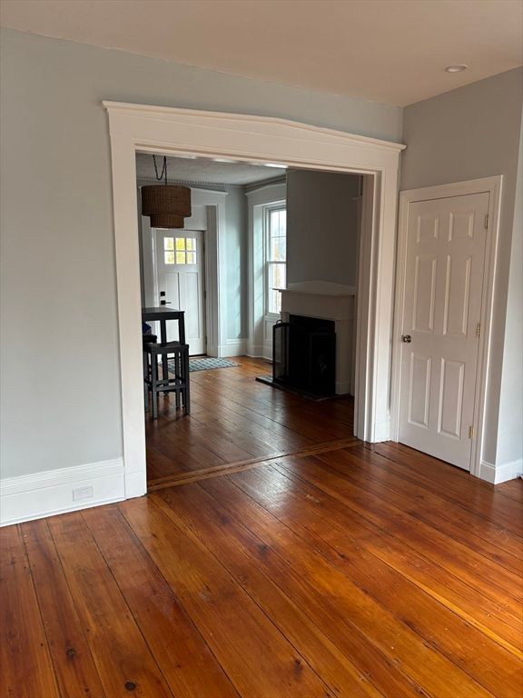 Empty room, Fireplace, Interior, Wood Texture Flooring