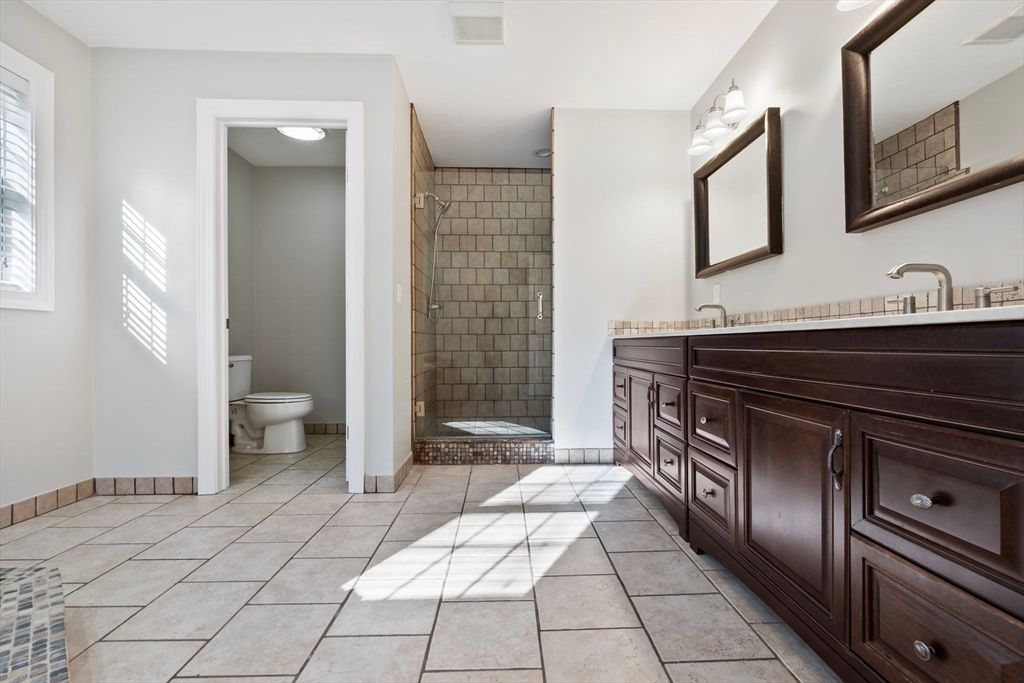 Bathroom, Dual Sink Vanities, Glass Shower, Interior