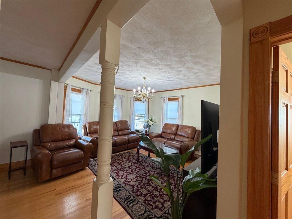 Chandelier, Interior, Living room, Wood Texture Flooring