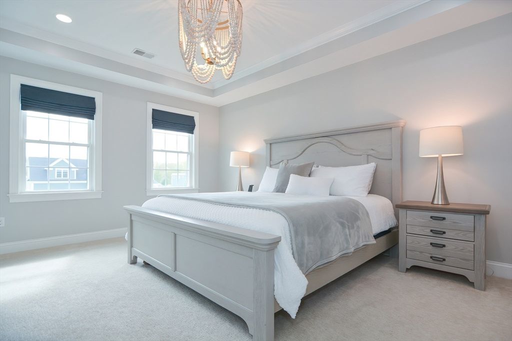 Bedroom, Chandelier, Interior, Recessed Lighting