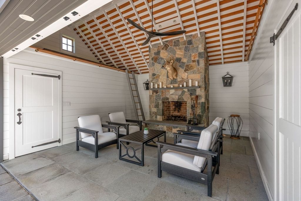 Fireplace, Interior, Stone Walls