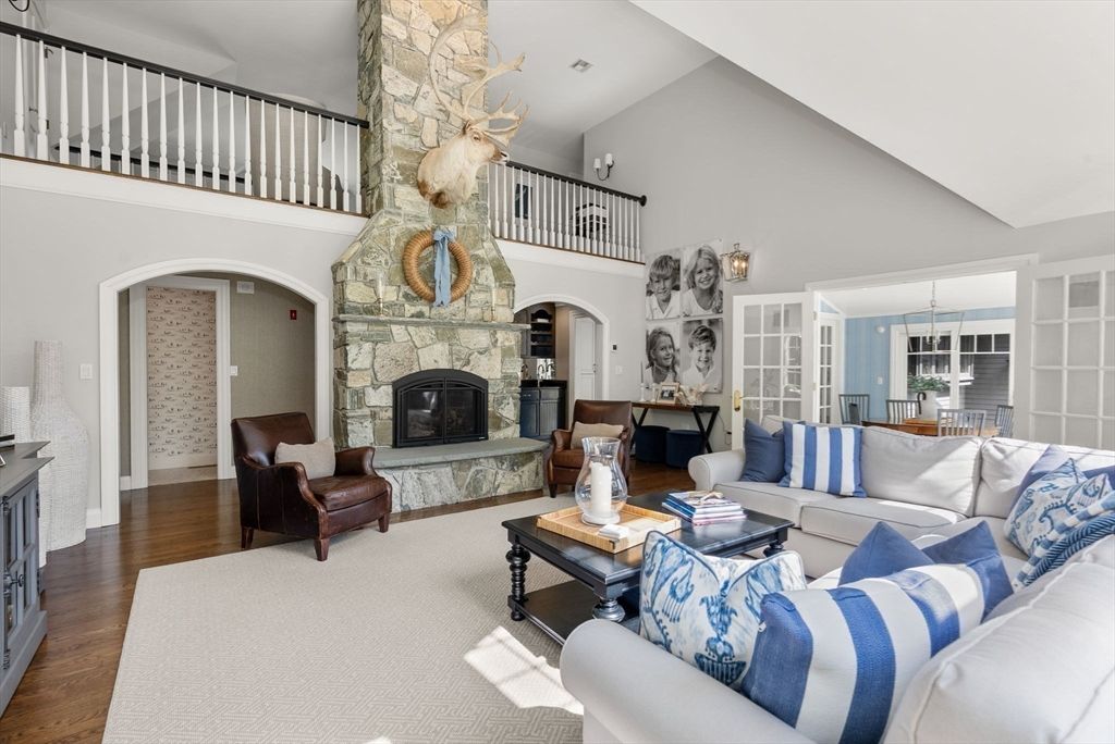 Chandelier, Dining room, Fireplace, Interior, Living room, Wood Texture Flooring