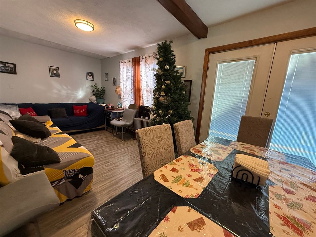Dining room, Interior, Living room, Wooden Beams, Wood Texture Flooring