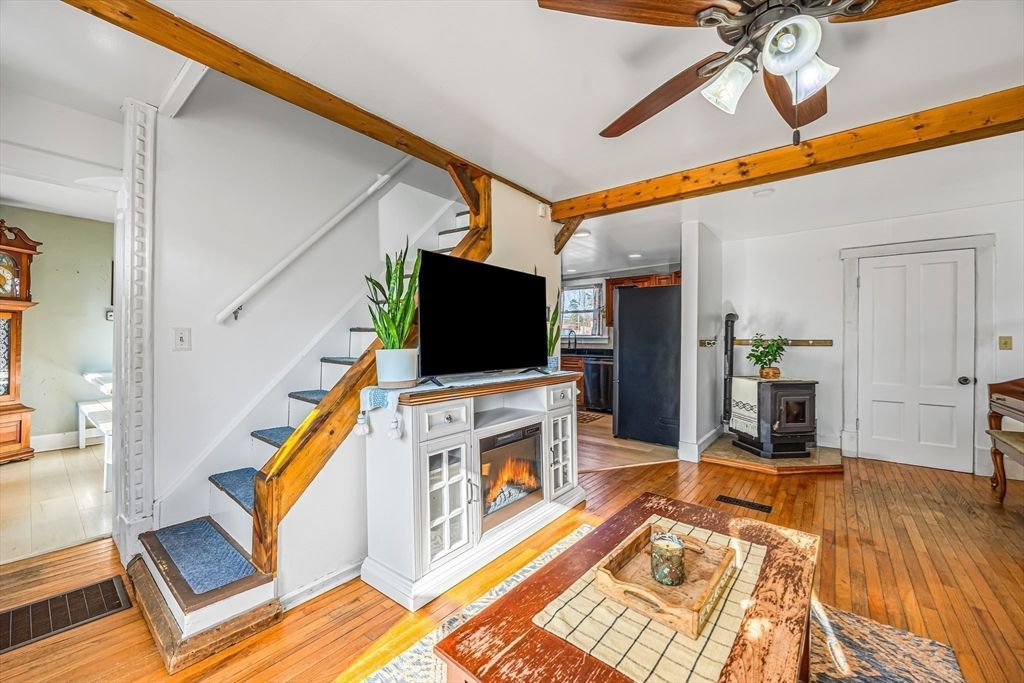 Fireplace, Interior, Wooden Beams, Wood Texture Flooring