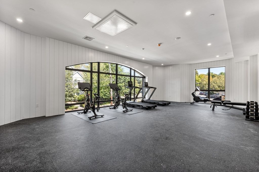 Fitness Equipment, Interior, Recessed Lighting