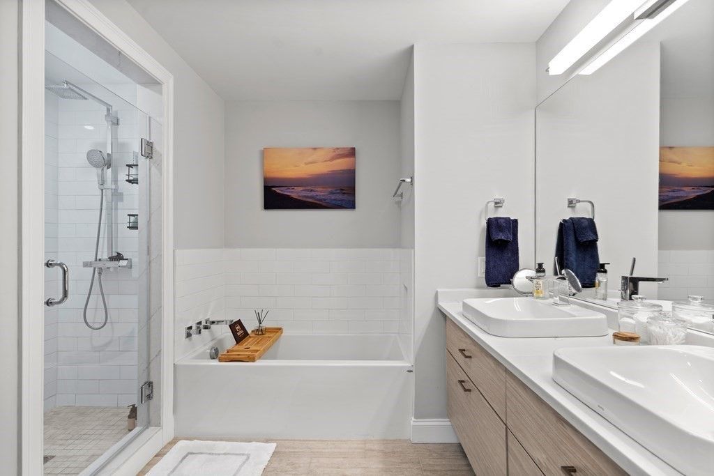 Bathroom, Dual Sink Vanities, Glass Shower, Interior