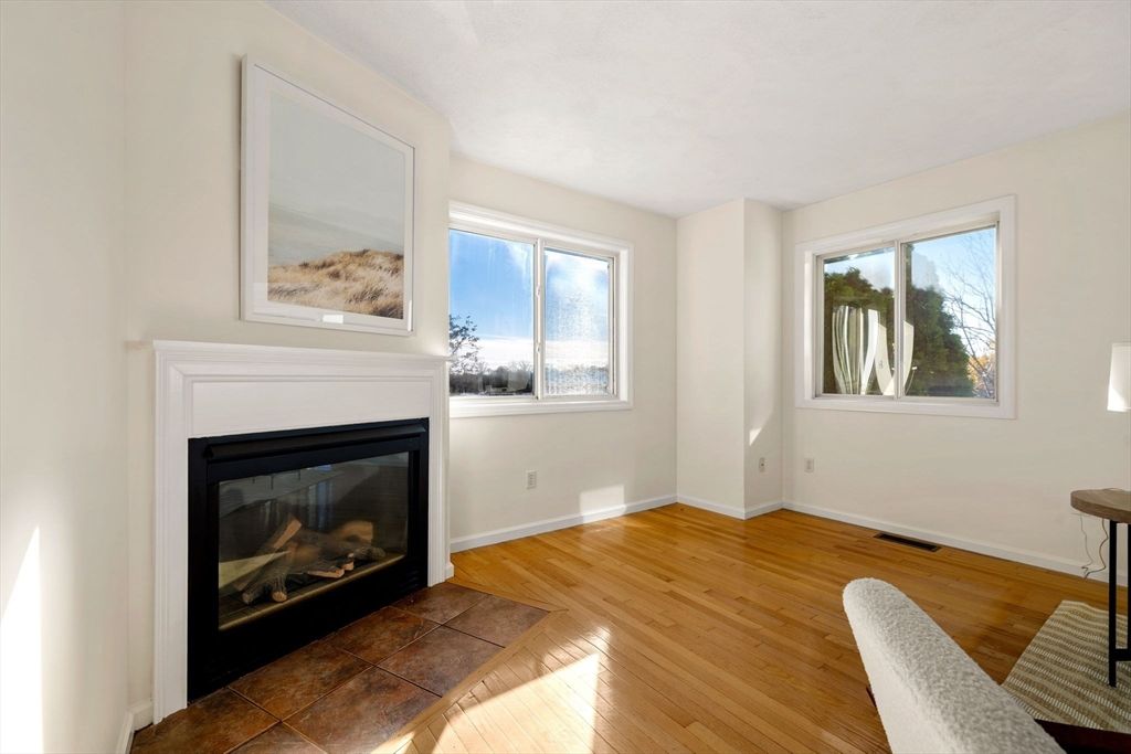 Empty room, Fireplace, Interior, Wood Texture Flooring