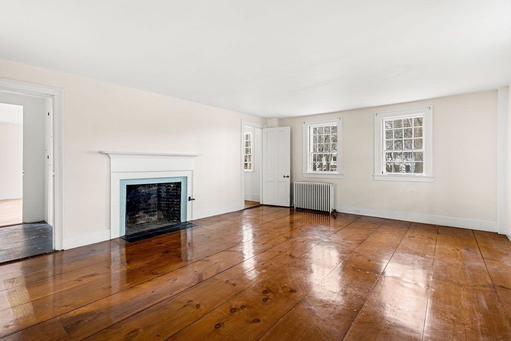 Empty room, Fireplace, Interior, Wood Texture Flooring