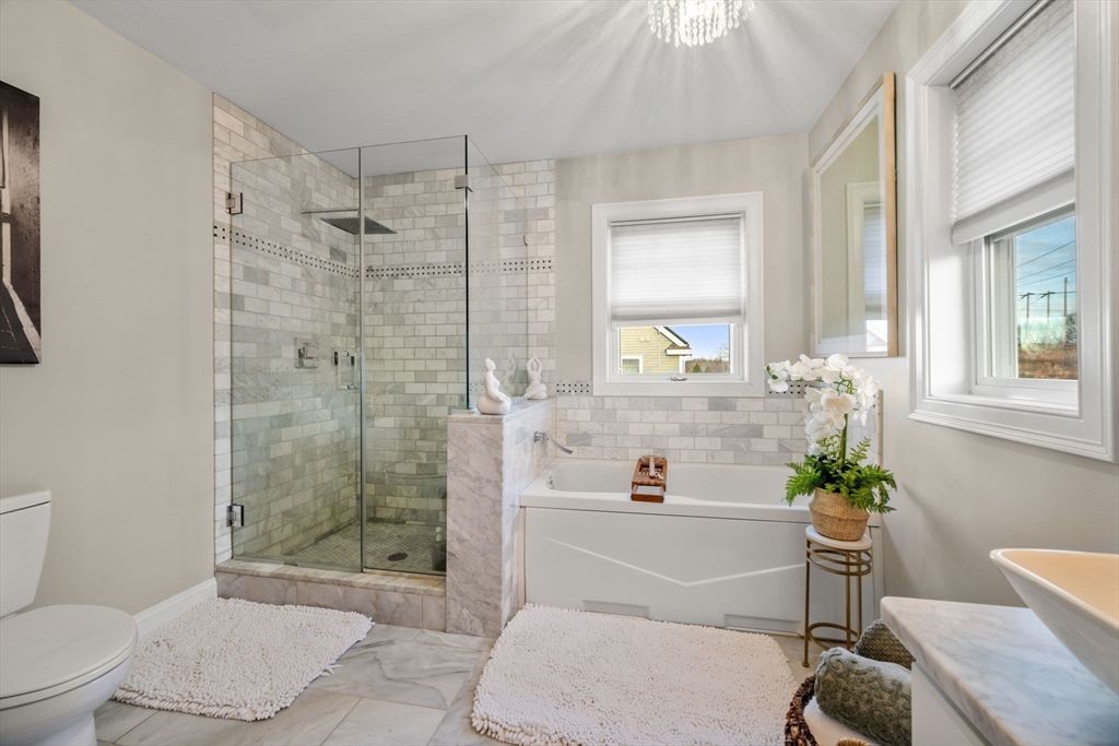 Bathroom, Glass Shower, Interior, Marble