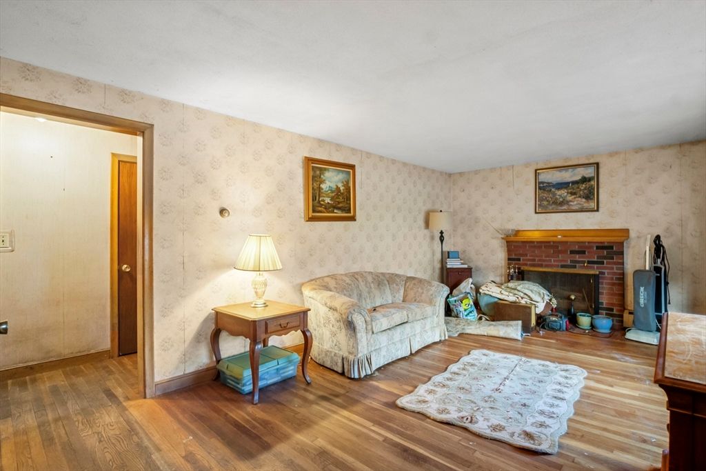 Fireplace, Interior, Wood Texture Flooring