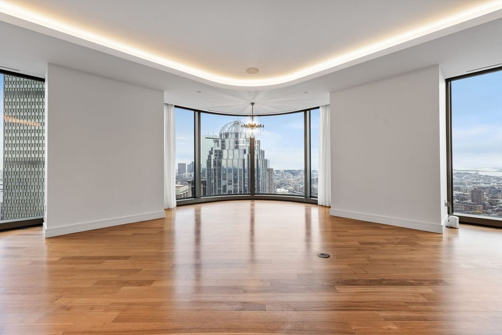 Chandelier, Empty room, Interior, Wood Texture Flooring