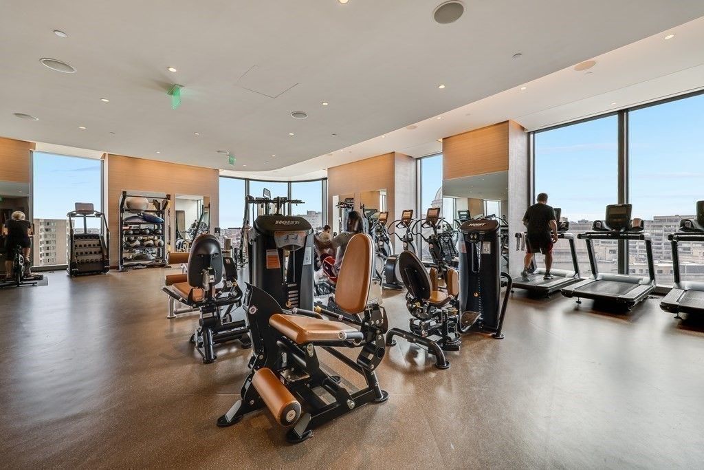 Fitness Equipment, Gym, Interior, Recessed Lighting