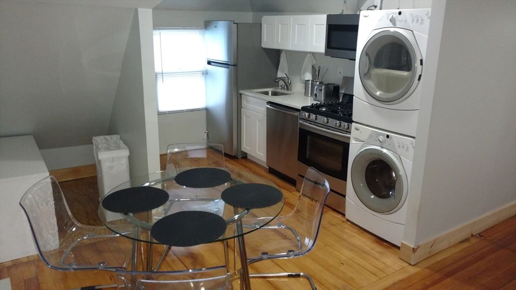 Interior, Kitchen, Washer, Wood Texture Flooring