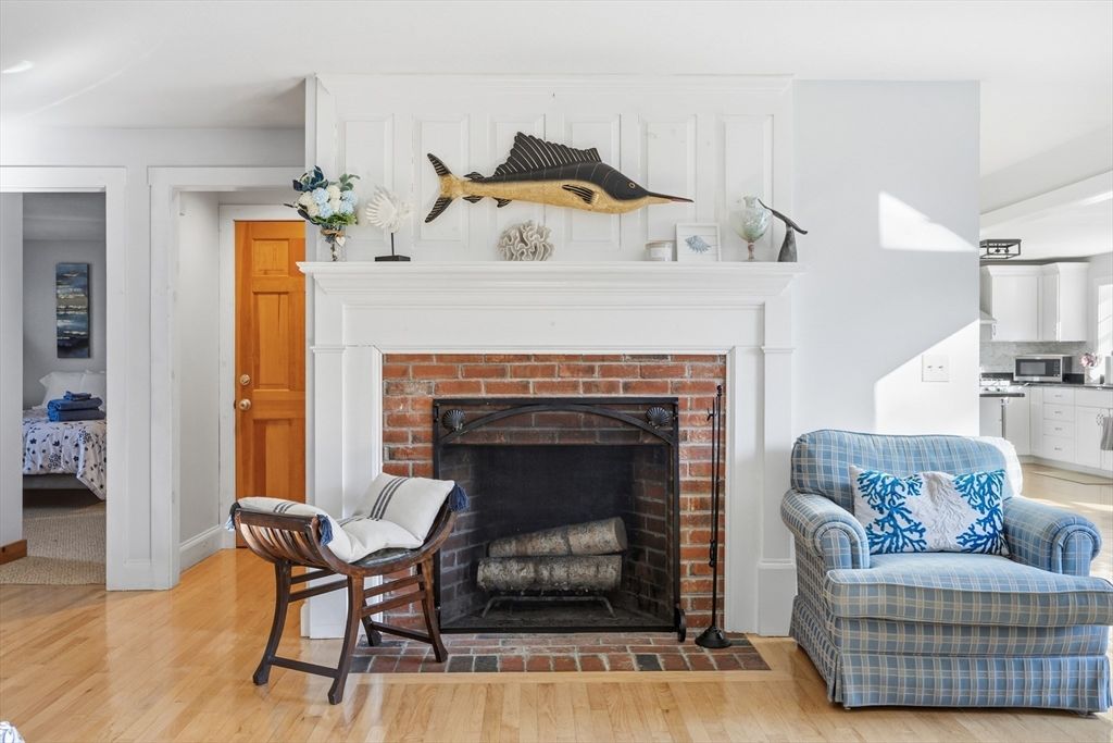 Fireplace, Interior, Wood Texture Flooring