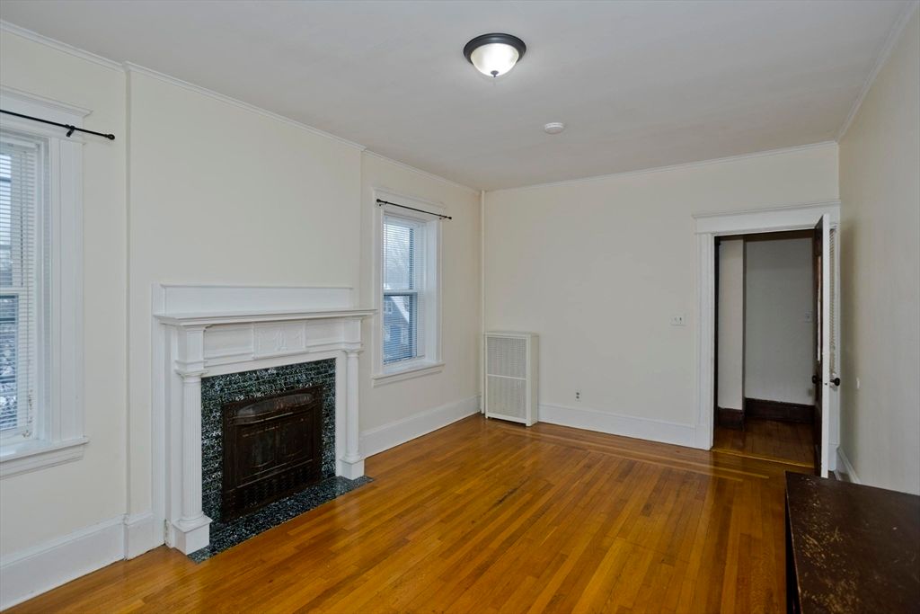 Empty room, Fireplace, Interior, Wood Texture Flooring