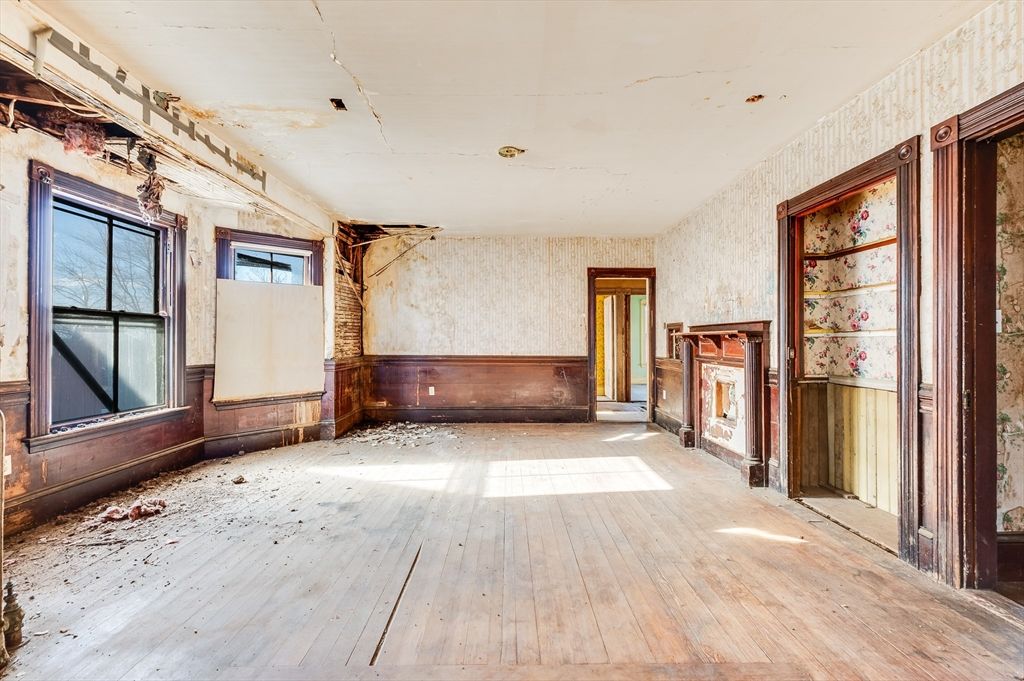 Empty room, Interior, Wood Texture Flooring