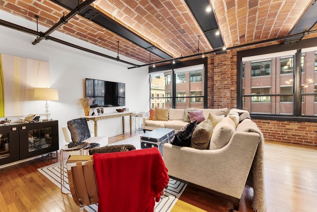 Interior, Living room, Stone Walls, Wood Texture Flooring