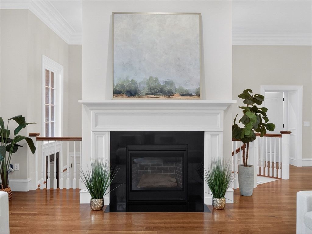 Fireplace, Interior, Wood Texture Flooring