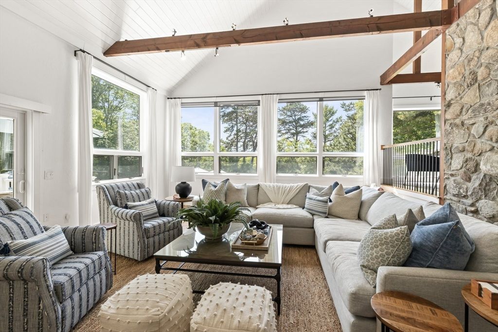 Interior, Living room, Stone Walls, Wooden Beams