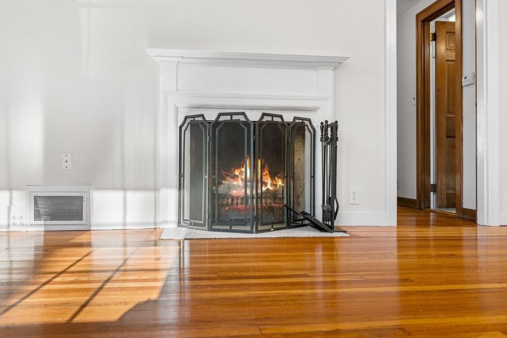 Fireplace, Interior, Wood Texture Flooring