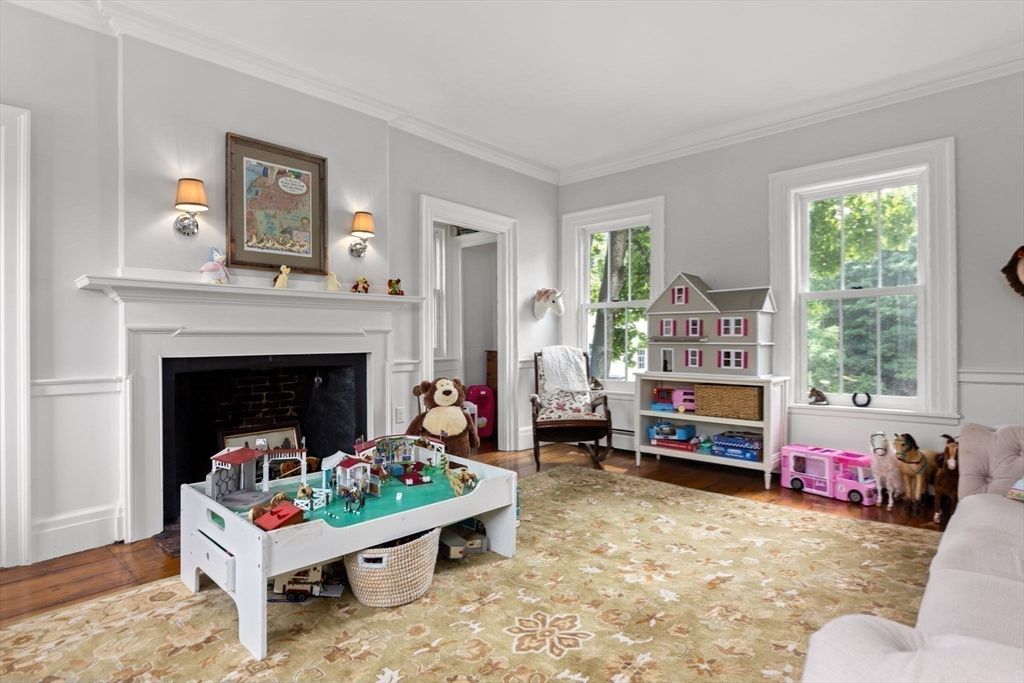 Fireplace, Interior, Wood Texture Flooring