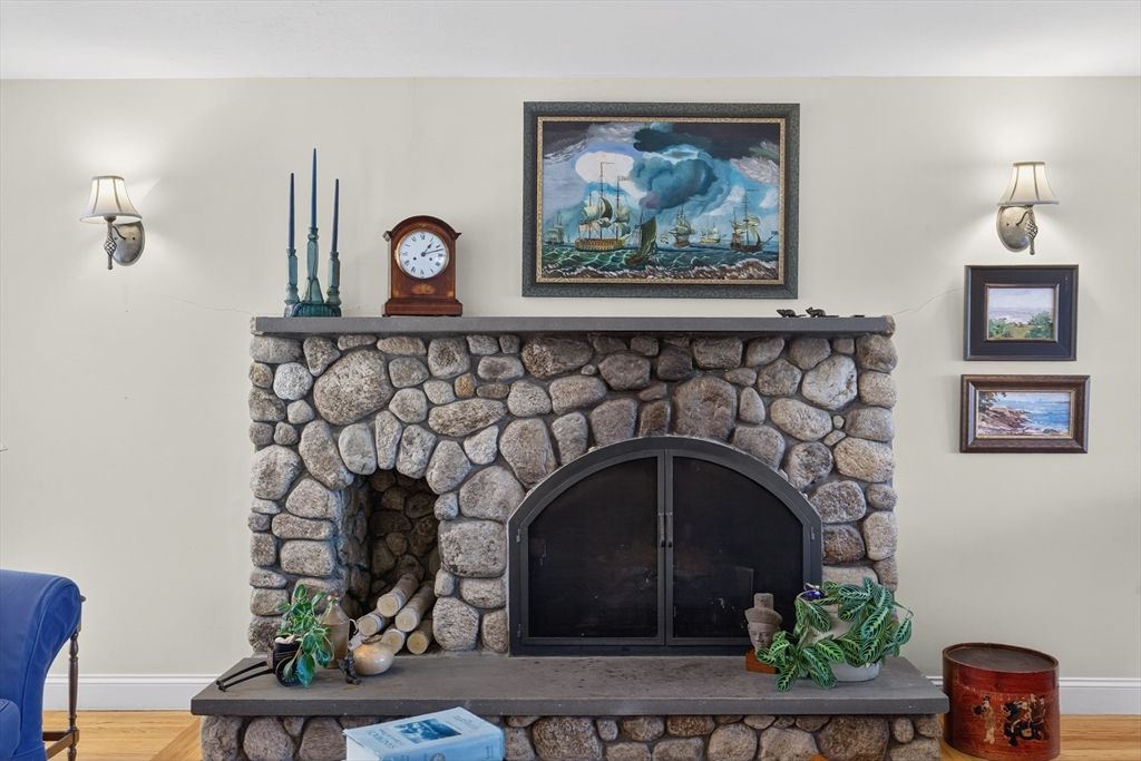 Fireplace, Interior, Wood Texture Flooring