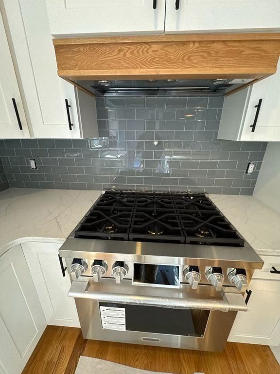 Interior, Kitchen, Marble Walls, Stainless Steel Appliances, Wood Texture Flooring