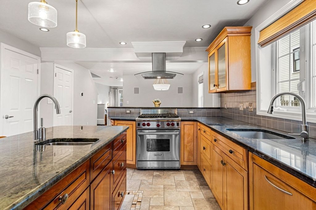 Interior, Kitchen, Pendant Lights, Recessed Lighting, Stainless Steel Appliances