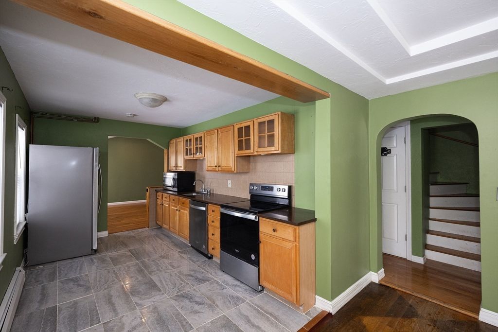 Interior, Kitchen, Wood Texture Flooring