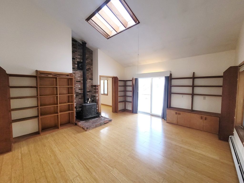 Empty room, Fireplace, Interior, Wood Texture Flooring