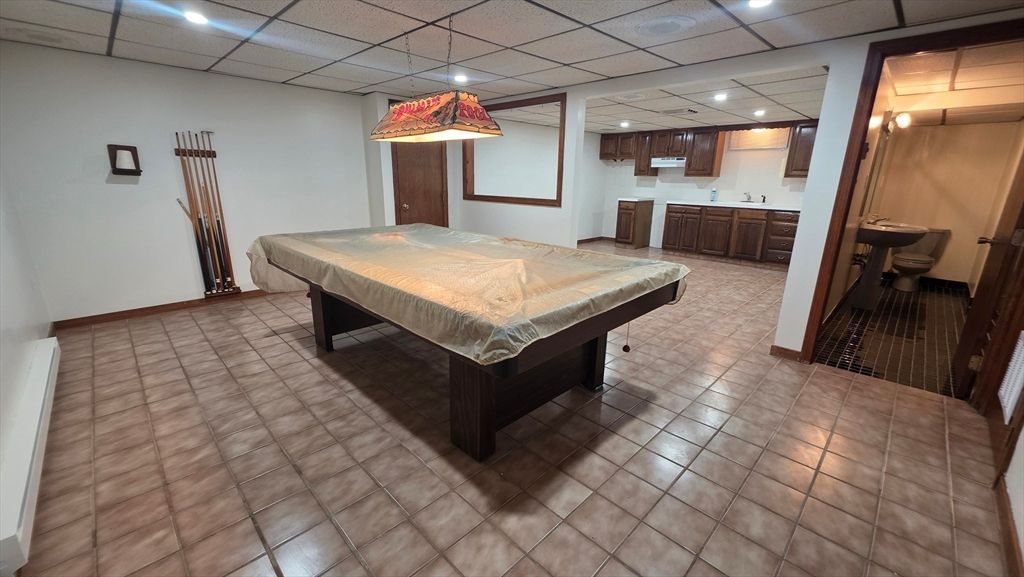 Bathroom, Billiard Table, Game Room, Interior, Recessed Lighting