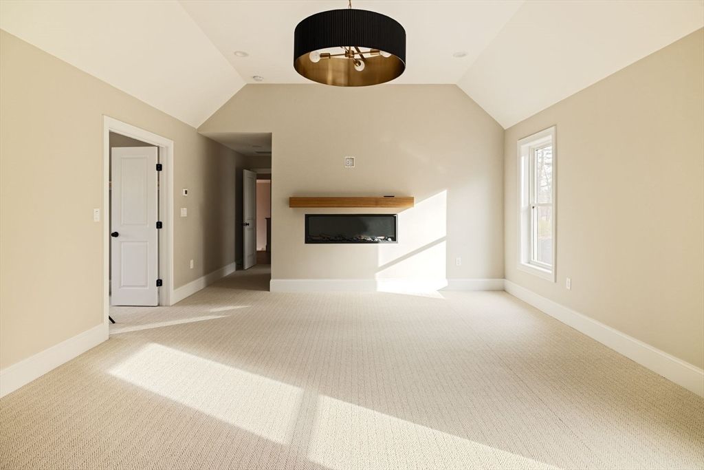 Empty room, Fireplace, Interior, Pendant Lights, Recessed Lighting