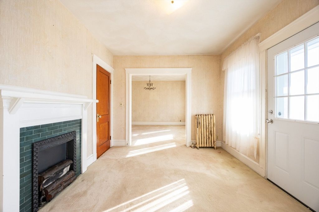 Empty room, Fireplace, Interior