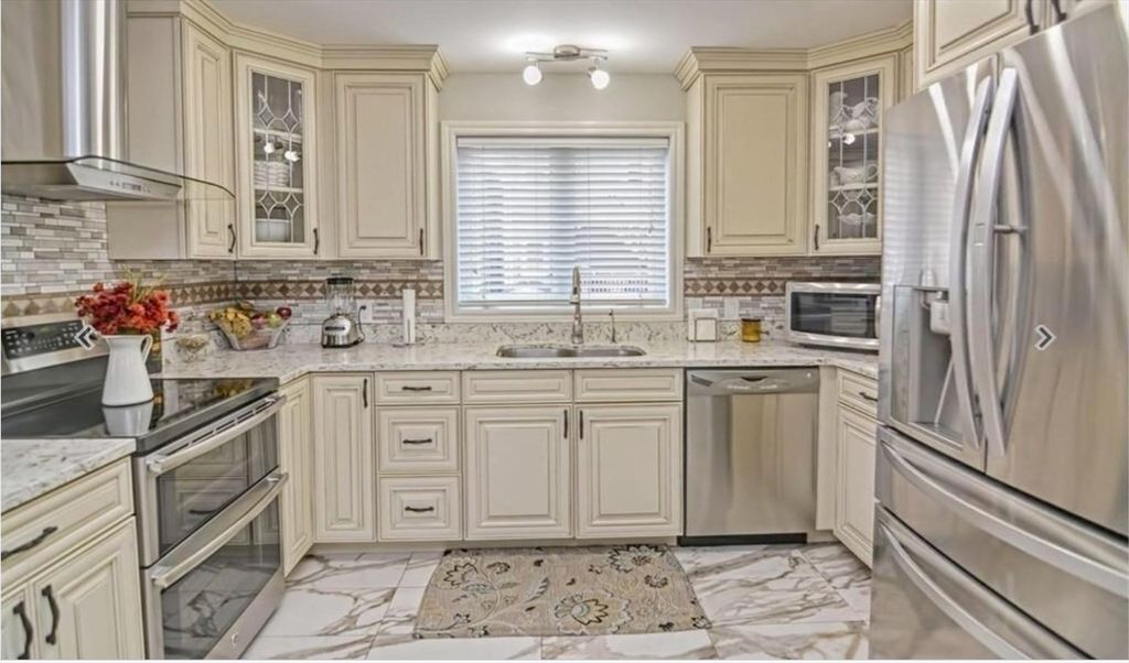Interior, Kitchen, Marble, Stainless Steel Appliances
