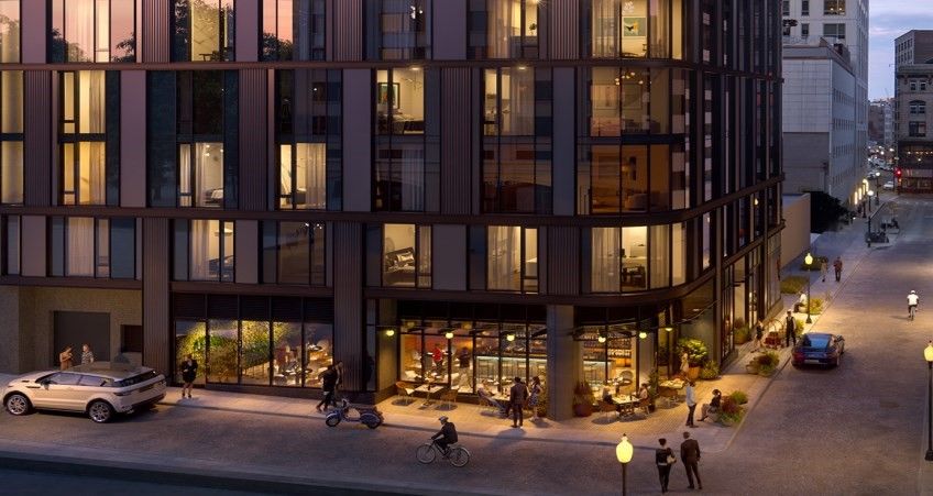 Exterior, Facade, Condo Building