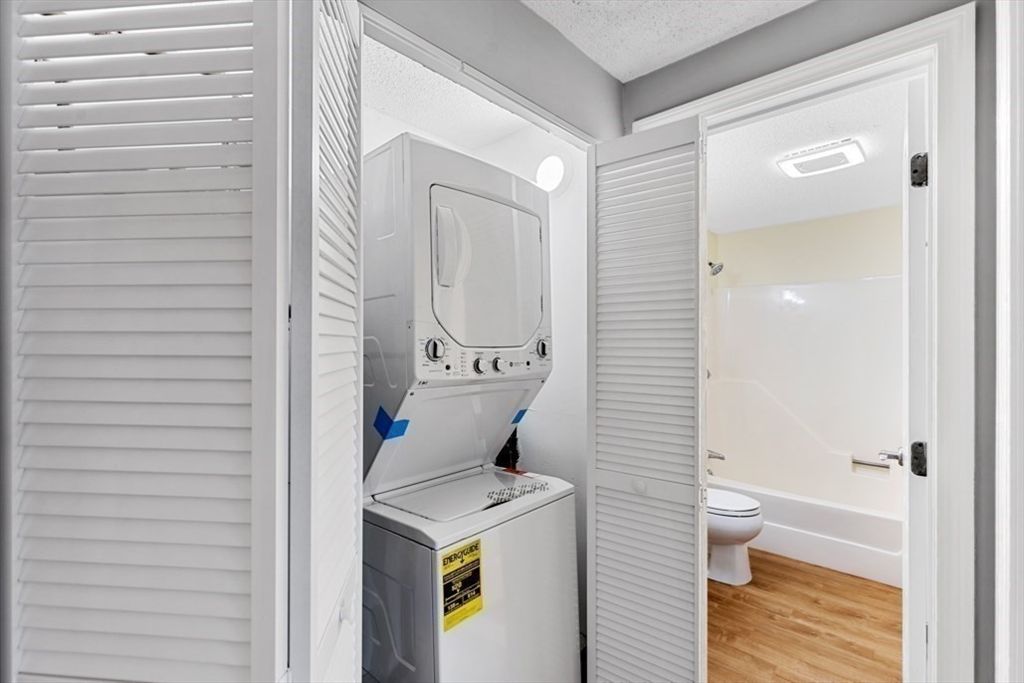 Bathroom, Interior, Utility Closets, Washer, Wood Texture Flooring