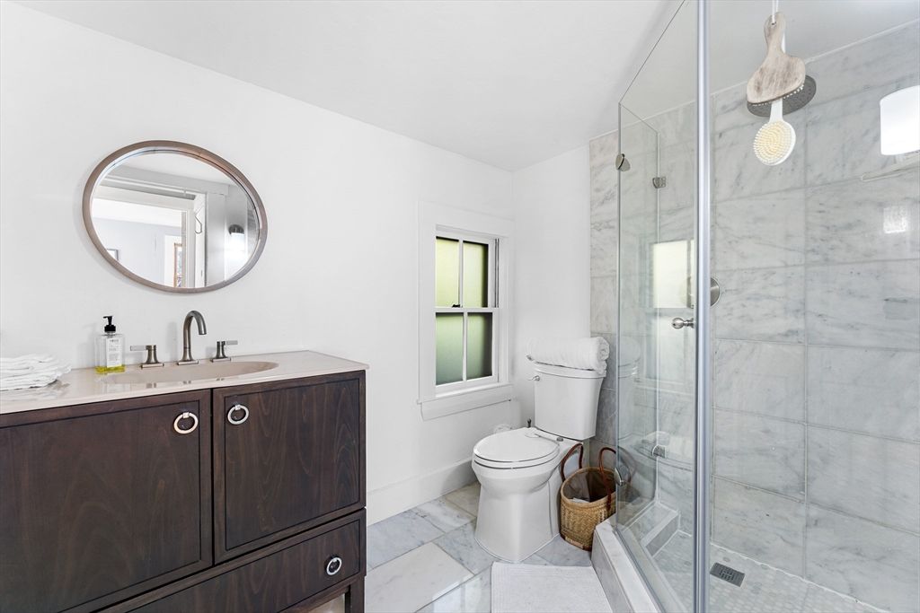 Bathroom, Glass Shower, Interior, Marble, Marble Walls